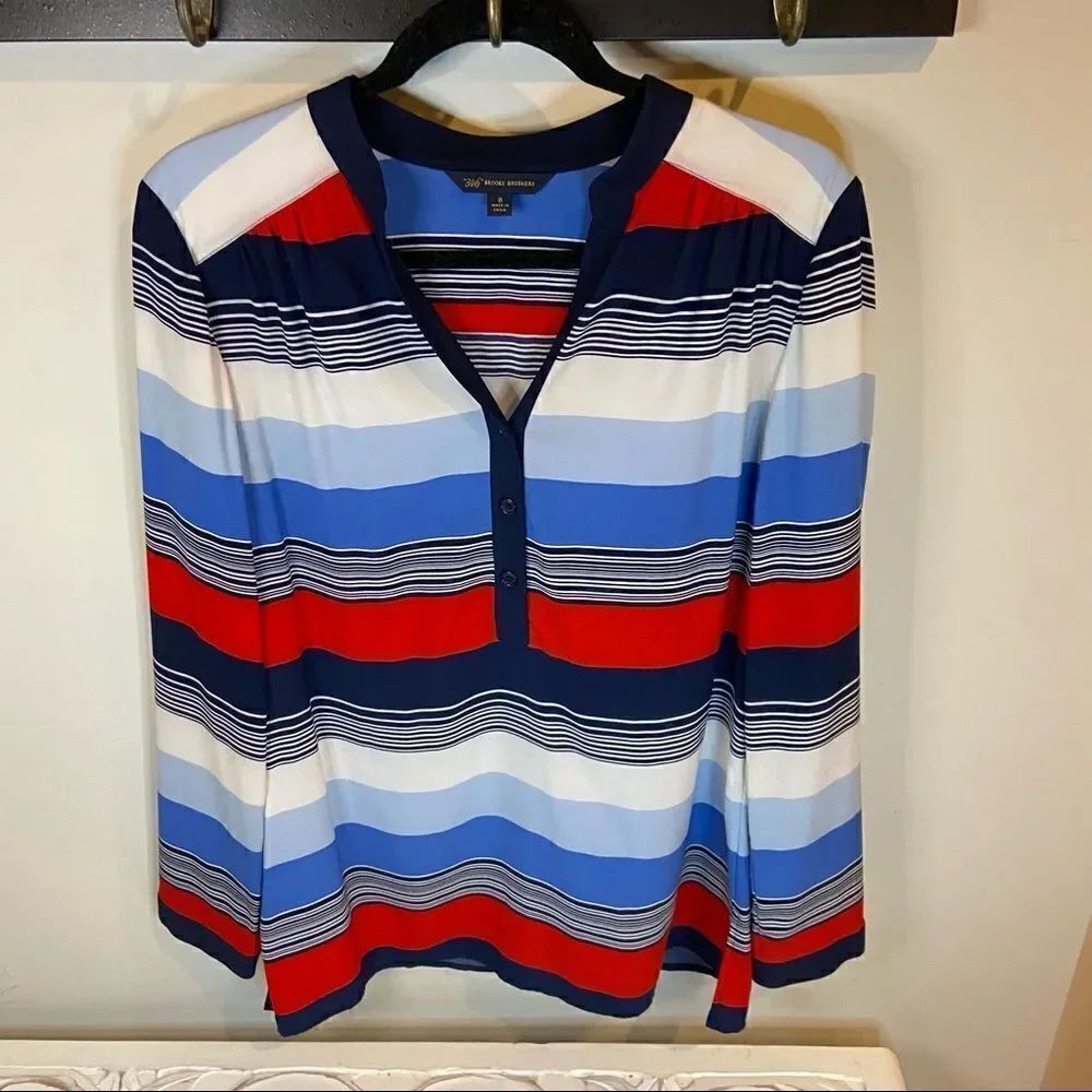 Brooks Brothers striped blouse size 8